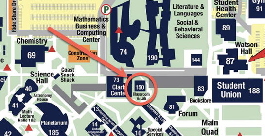 Adult Education office marked on map