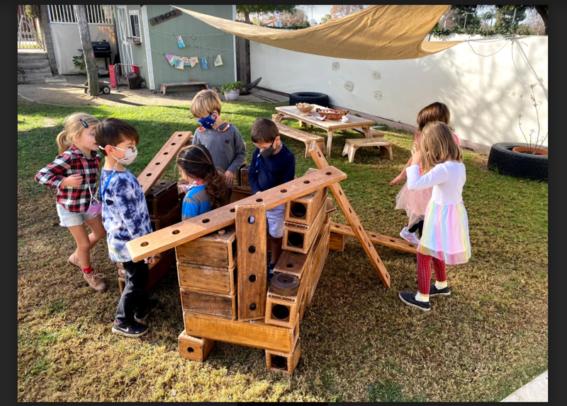 children playing outside