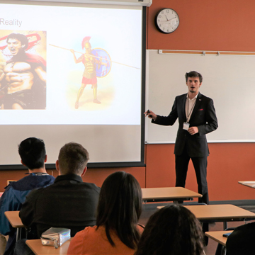 Students presenting to a class