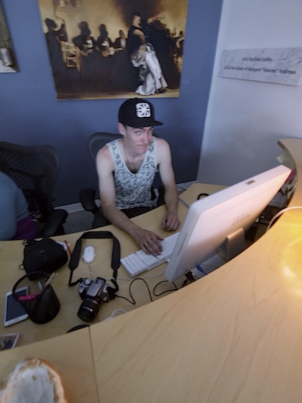 Person working at a desk at Mass Appeal