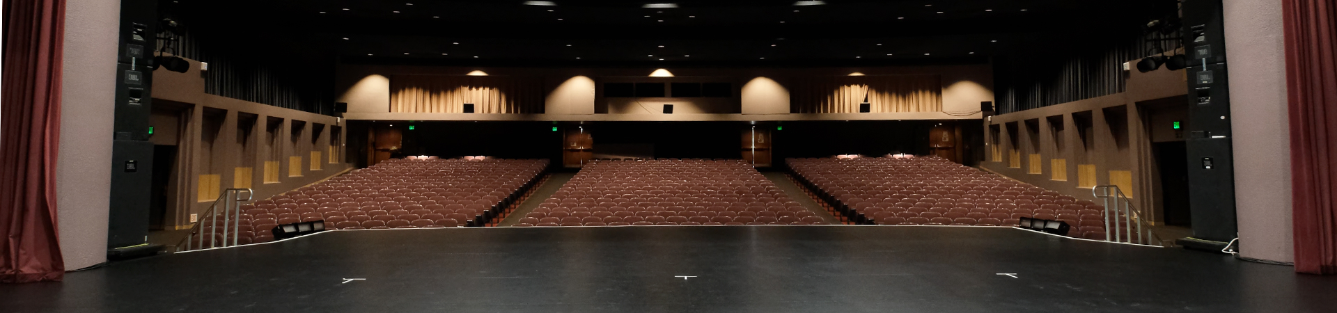 View from center stage of the Robert Moore theatre